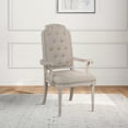 thumbnail image 6 of Arm Chair with Padded Seat and Button Tufts Set of 2 Beige - Saltoro Sherpi, 6 of 6