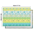 thumbnail image 5 of Blue Pioneer Flower Striped Pattern Summer Placemats Table Placemats Set Of 6-Linen Kitchen Washable Placemats Table Mats 11.8"x17.7" Non-Slip Heat Resistant, 5 of 5