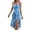 Blue, variant on Women Polka Dot Spaghetti Strap Dresses Beach Vacation 2026 Causal Slit Midi Dress Trendy Boutique Clothes