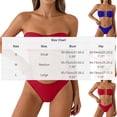 thumbnail image 2 of QUNYINEY High Cut Bikinis for Women Swimsuits Thong Black 2 Piece Swimwear Beach Strapless Cutout Swimsuit Sets, 2 of 8