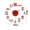 thumbnail image 2 of DIY reloj de pared sin marco 3D espejo reloj de pared creativo mudo pegatinas de pared Vhermosa, 2 of 6