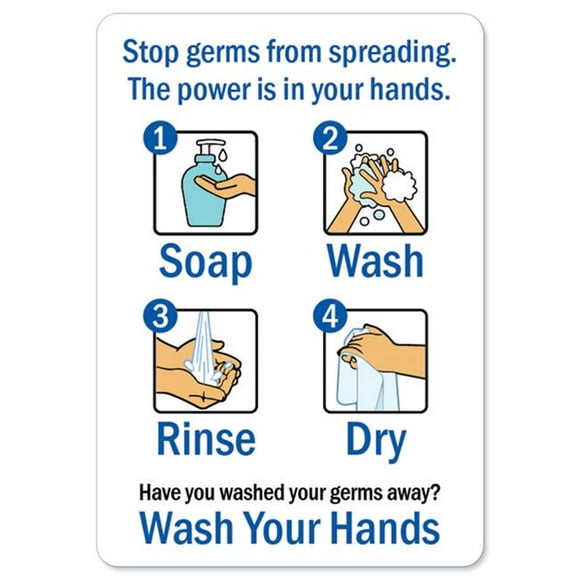 SignMission OS-NS-D-35-25580-10PK OSHA Notice Sign - Stop Germs