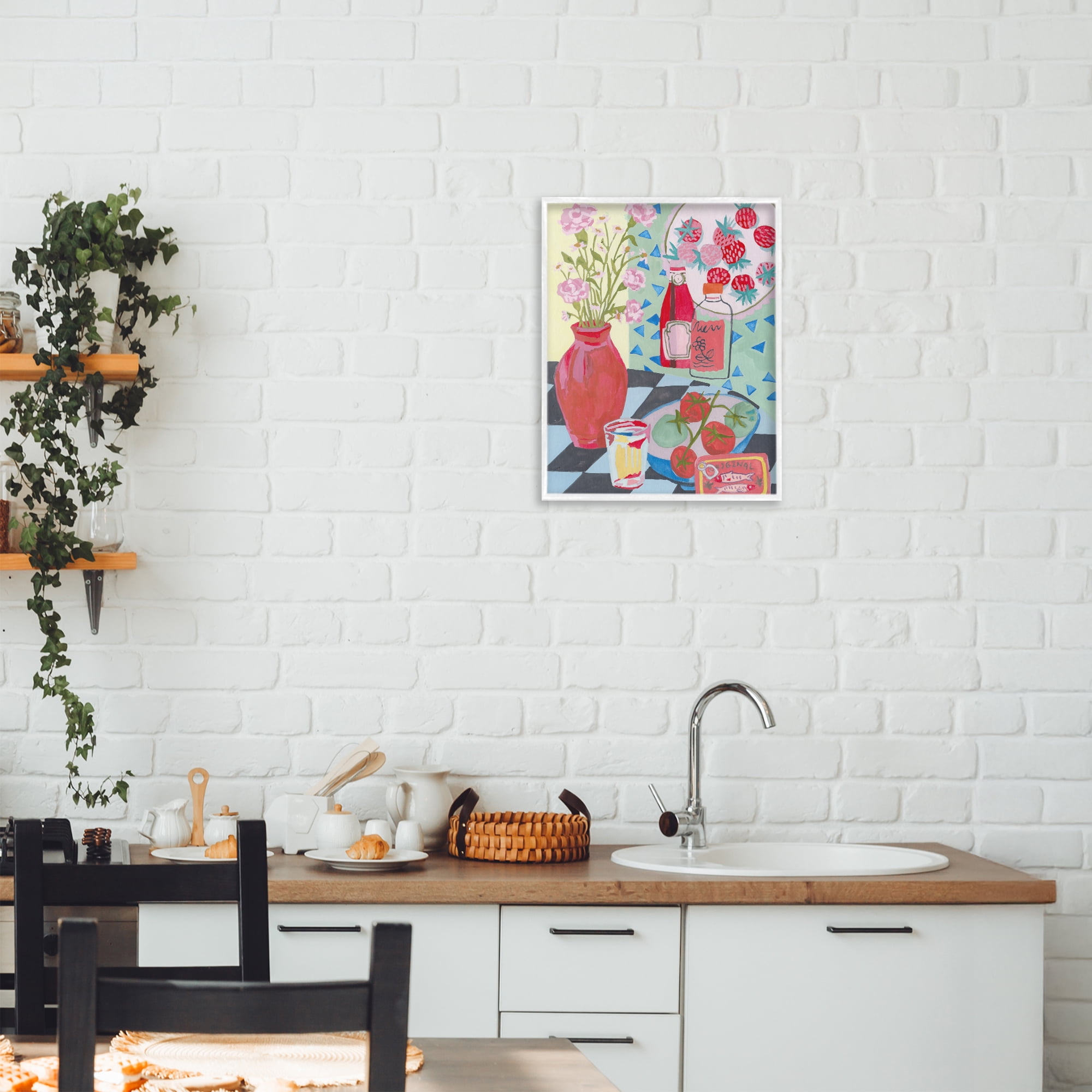Stupell Industries Kitchen Sauces Still Life White Framed Giclee Art, design by Melissa Wang