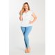 thumbnail image 1 of Blusa Con Olanes Blanco Dama Mundo Terra 026347, 1 of 3