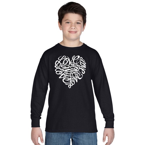 LA Pop Art Boy's Word Art Long Sleeve - LOVE