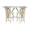 thumbnail image 3 of Bar Height Table With 2 Slat Back Bar Stools - 30 in. Seat Height, 3 of 8