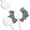 thumbnail image 4 of Flores de rosas artificiales, rosas artificiales de espuma, rosas falsas de aspecto real, decoración para el hogar, ramos de boda, centros de mesa, arreglos para fiestas (25 piezas) Xemadio CDWJ437-4, 4 of 5
