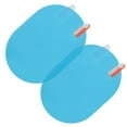thumbnail image 4 of Side Mirror Film, Rainproof Sticker Blue Side Mirror Rain Guard Oval Rearview Mirror Rain Film, For Car Trucks, 4 of 6