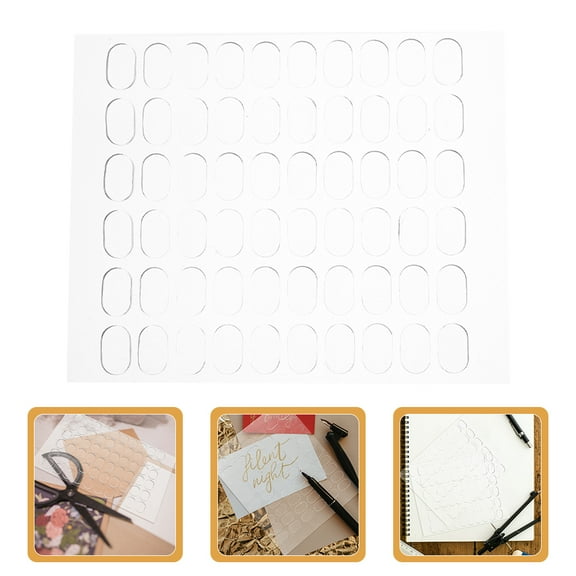 WHAMVOX 240 Pcs Double-sided Tape Clear Glue Points Dots 1.30X0.80X0.10CM