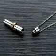 thumbnail image 6 of Visland Pets Ashes Necklace, Pet Dog Cylinder Cremation Urn Titanium Steel Keepsake Memorial Ashes Jewelry, 6 of 9