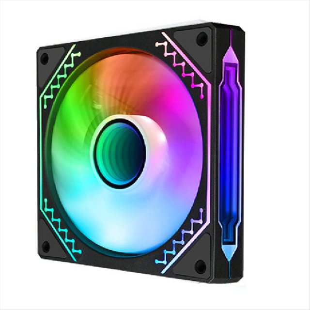 Ventilador ARGB para Chasis de Computadora, 12 cm, 5 V, , PWM, Silencioso, 800-1600 RPM, para PC, Flujo de Aire Inverso.