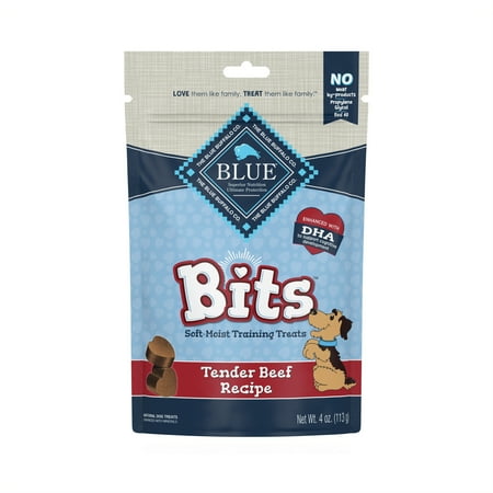 UPC: 0859610008353 | Blue Buffalo BLUE Bits Training Treats Beef Flavor Soft Treats for Dogs  Whole Grain  4 oz. Bag