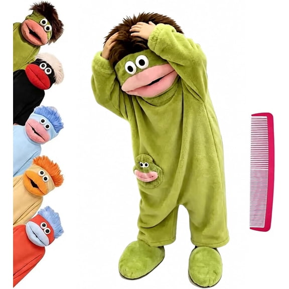 𝑲𝑰𝑫𝑺 Big Mouth Funny Monster Onesie With Comb Hooded 𝑷𝑨𝑱𝑨𝑴𝑨𝑺 | Silly Big Mouth Monsters Plush Jumpsuit with Pocket Cozy Home Soft Plush Home Loungewear 2027 Halloween Family Costumes