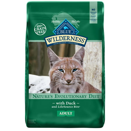 Blue Buffalo Wilderness High Protein Grain Free, Natural Adult Dry Cat Food, Duck (Best Dental Cat Food)