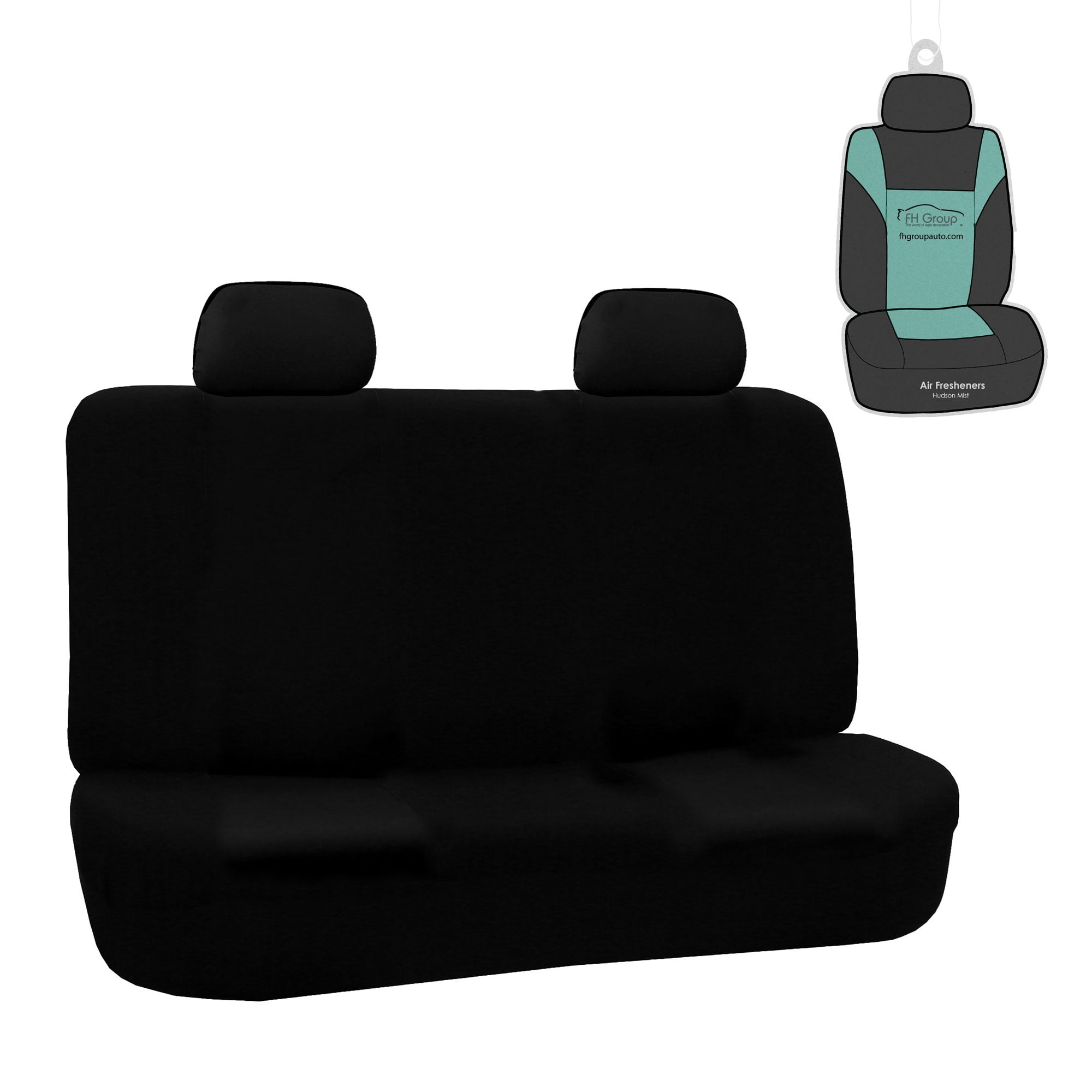 FH Group Universal Flat Cloth Seat Covers for Bench Seat with Bonus Air