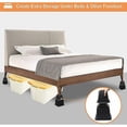 thumbnail image 3 of Elevador para muebles con patas de cama, agregue 3 alturas ajustables de 7,6 cm, 12 cm o 20 cm (4 pares, negro), 3 of 5