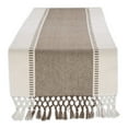 thumbnail image 2 of BROWN DOBBY STRIPE RIBBED TABLE RUNNER 13x72, 2 of 3