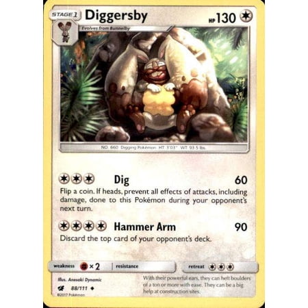 Pokemon Crimson Invasion Uncommon Diggersby #88
