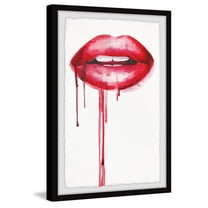 Marmont Hill "Kissable Lips" Framed Painting Art Print, 20.00" x 1.50"