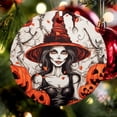 thumbnail image 6 of Christmas Ornament Fall Happy Halloween Personalized Christmas Ornament Witch And Pumpkin Christmas Tree Decoration Indoor Outdoor Yard Ornament Xmas Present, 6 of 8