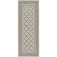 thumbnail image 1 of Unique Loom Trellis Collection Greek Key Border Geometric Transitional Indoor and Outdoor Flatweave Runner Rug, 2' 2" x 6', Gray/Black, 1 of 1