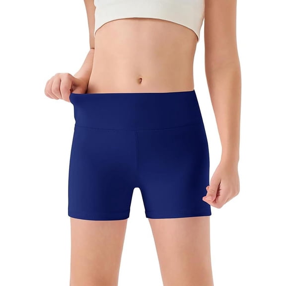 RMGVDSD Girls Athletic Shorts High Waisted Yoga Dance Shorts Comfortable Athletic Workout Biker Shorts Soft Cmfy Stretch Shorts Preppy Casual Pants