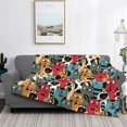 thumbnail image 2 of Uemuo Different Cats 1 Printed Throw Blanket for Couch, Fluffy Fuzzy Blankets for Bed, Sofa, Cozy Flannel Faux Fur Blanket-60"x50", 2 of 6