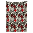 thumbnail image 3 of Ambesonne Modern Tablecloth Rectangular Table Cover, Minimalist Design, 52"x70", White Black Red, 3 of 4