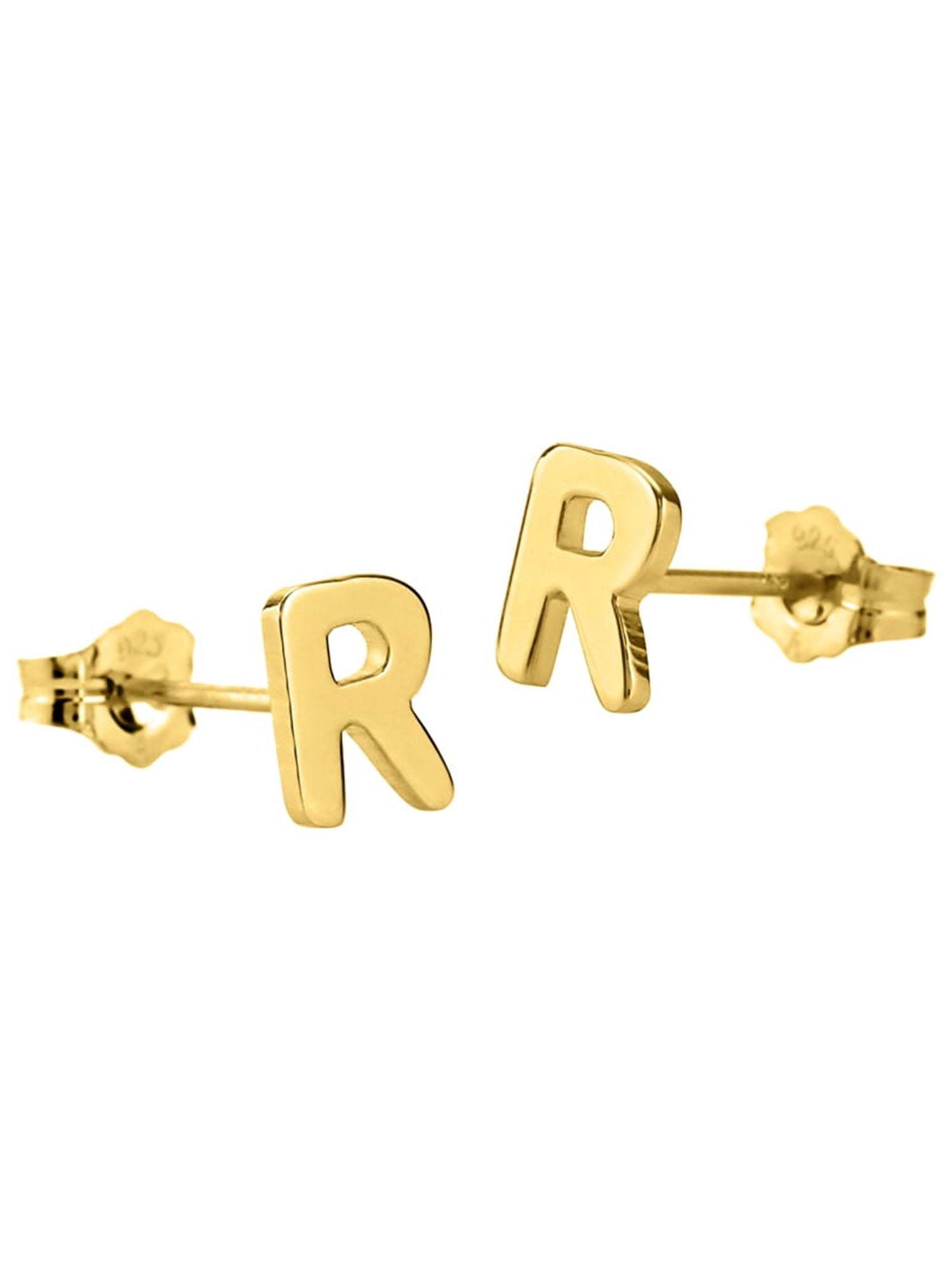 Personalized Block Stud Earrings