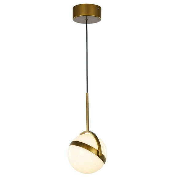 PD301001BG-Alora Lighting-Globo - 11W LED Pendant-12.88 Inches Tall and 6.38 Inches Wide-Brushed Gold Finish    -Traditional Installation