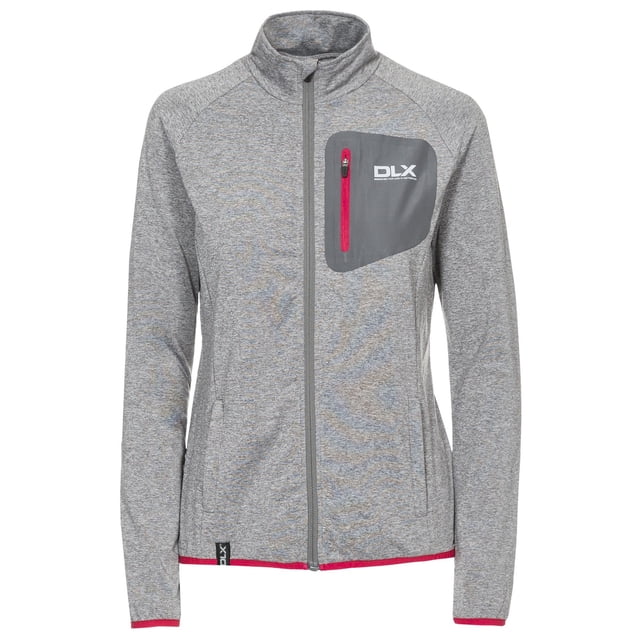 Trespass - Chaqueta de manga larga con cremallera completa modelo Darby para mujer (Gris piedra)