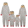 thumbnail image 4 of Matching Family Christmas Siamese Pajamas Sets Deer Head Embroidery Hooded, 4 of 8