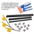 thumbnail image 4 of 10pcs Steel Boring Bar Lathe Turning Tool Holder CCMT0602 Carbide Inserts Set, 4 of 10
