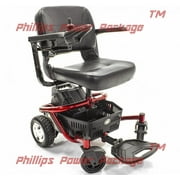 Golden Technologies - LiteRider Envy - Compact Power Chair - Red - PHILLIPS POWER PACKAGE TM - $500 VALUE