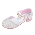 thumbnail image 2 of Fozruso Girls' Shoes Children's High Heels Dance Shoes Little Girls' Shoes,Sizes 2 Big Kid 10-10.5 Years(Silver), 2 of 7