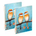 thumbnail image 6 of Spiral Journal Notebook Birds on Branch College Ruled Notebook 8.3" x 5.7" A5 Lined Thick Paper Page, 6 of 6