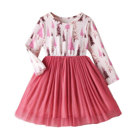LUOGENLI Dresses for Girls 7-8 Western Child Xmas Girls Dresses Party Dance Kids Christmas Dress Girls Dresses Size 14-16 Fall Size 7-8 Years