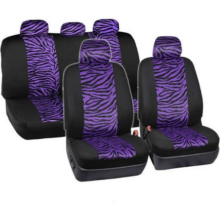 Bdk Zebra Car Seat Covers With Floor Mats Animal Prints 2 Tone