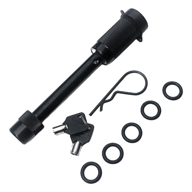 Pasador de bloqueo de enganche de remolque Universal de 5/8 pulgadas, accesorios de estilo de barra antisonajero, negro 45 #, remolque de remolque de Negro de un orificio Soledad Pasador de bloqueo de enganche de remolque