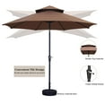 thumbnail image 6 of Ainfox 11ft Patio Umbrellas Outdoor Portable 2 Tier Ventilation Umbrella,Coffee, 6 of 10