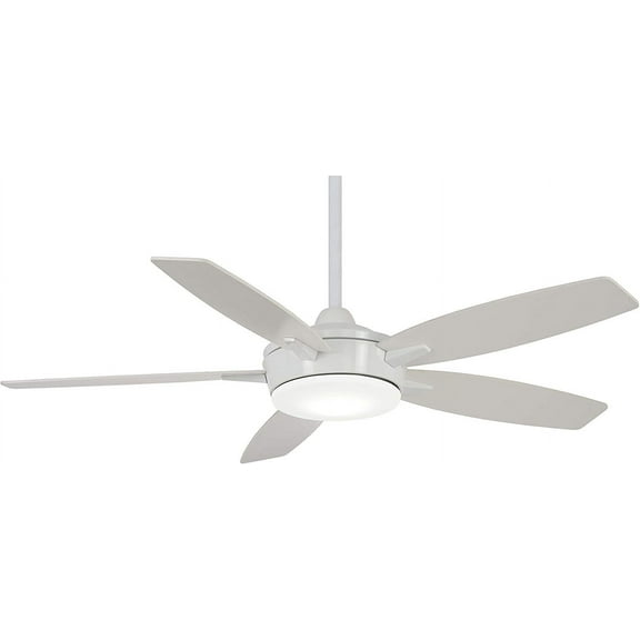 Led Ceiling Fan In Transitional Style 14.25 Inches Tall By 52 Inches Wide-White Finish-White Blade Color Minka Aire Fans F690l-Wh
