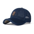 thumbnail image 2 of Mrzhqd Mens Fashion Solid Breathable Protection Hat Wild Baseball Cap Blue, 2 of 2