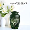 thumbnail image 4 of Daisy Funeral Urns For Human Ashes Adult Man - Small Memorial Urn For Ashes For Women - 1 Large & 4 Keepsake, Green Cremation Urn For Mom And Dad - Burial Urns For Adult Male - 10 & 3 Inch, 4 of 7