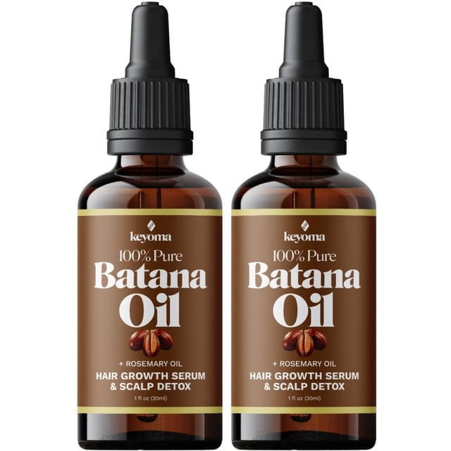 Keyoma - Aceite de Batana con Romero para el crecimiento del cabello - Nutre el cuero cabelludo y desintoxica para un cabello fuerte y saludable Aceite de Batana orgánico de Honduras con Romero - Re