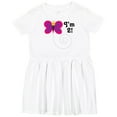 thumbnail image 3 of Inktastic 2nd Birthday I'm Two Girls Butterfly Girls Toddler Dress, 3 of 5