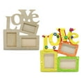 thumbnail image 2 of 3 Compartments Love Letters Photo Frame Burr Free Decorative DIY Art Craft Wooden Picture Frame for Children, 2 of 8