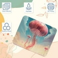 thumbnail image 3 of Jellyfish Printed Square Desk Pad, 8.3x9.8 Inch Non-Slip Rubber Bottom Gaming Mousepad, Desk Mat for Office and Gaming, 3 of 6