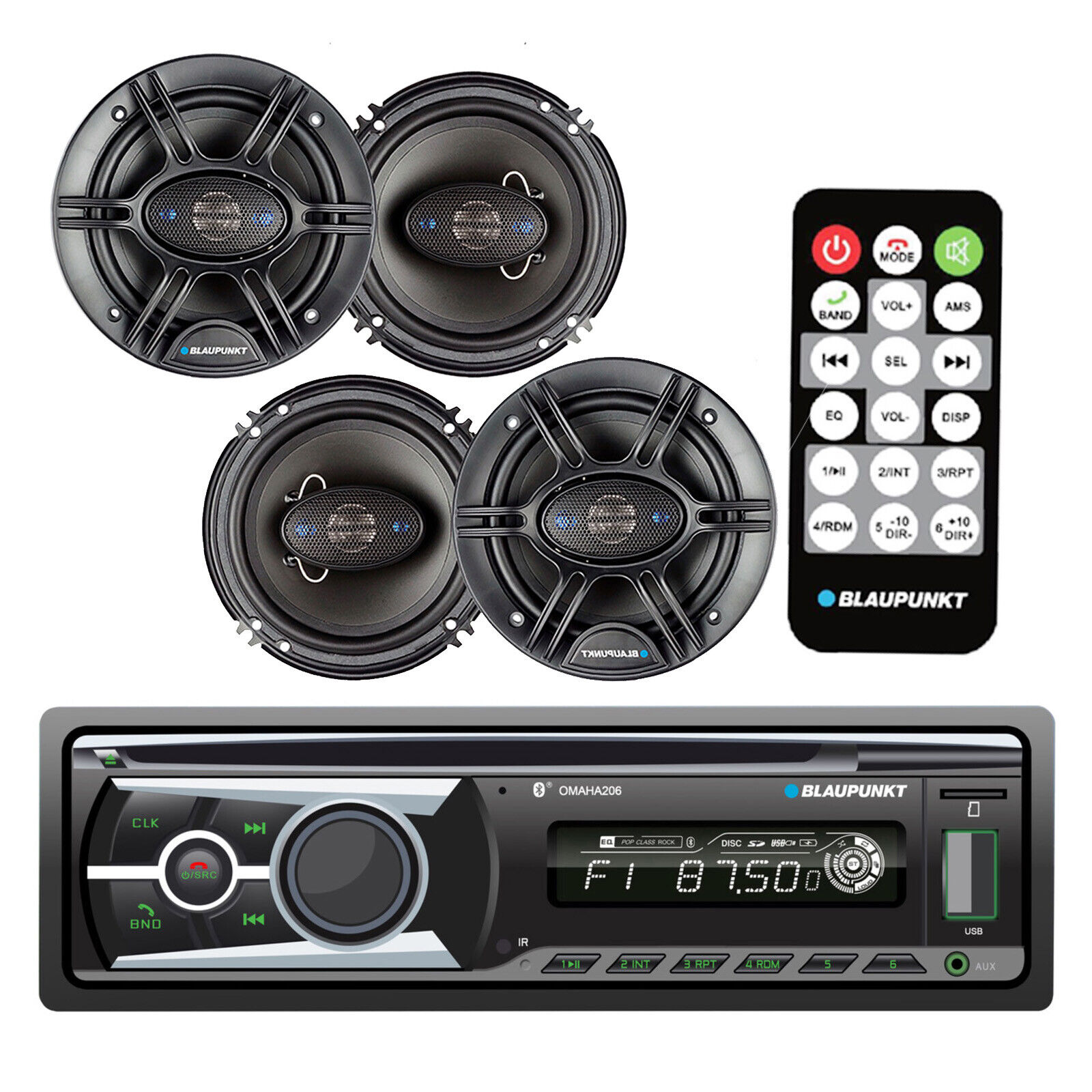 Blaupunkt Omaha206 CD & MP3 Bluetooth USB Charging AM/FM + 4X SPEAKERS