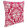thumbnail image 4 of Jordan Manufacturing 16" x 16" Red Damask Square Outdoor Throw Pillow with Welt, 4 of 8