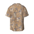 thumbnail image 4 of Goofa Cactus Alpaca Printed Men's Casual Short-sleeved Shirt,Lightweight Breathable Button-down,Summer Casual men's top,Versatile Fashion shirt-Large, 4 of 7